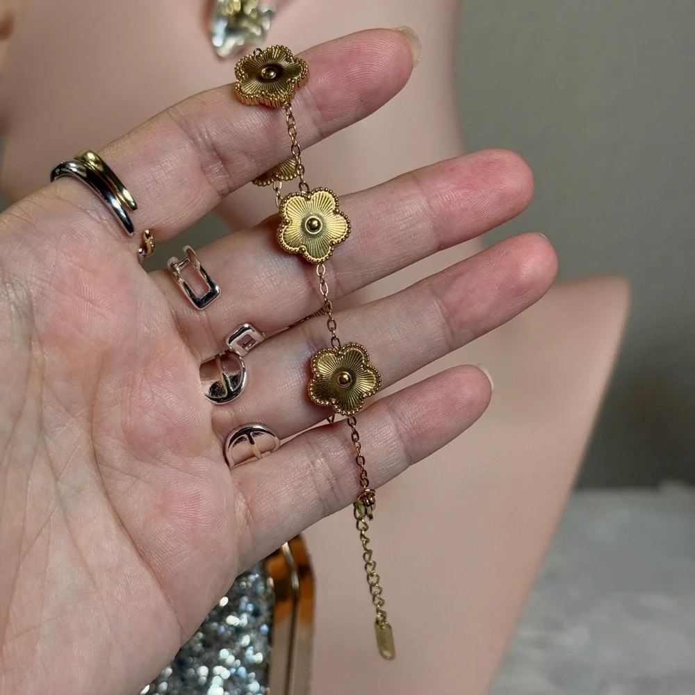 Gold Floral Bracelet